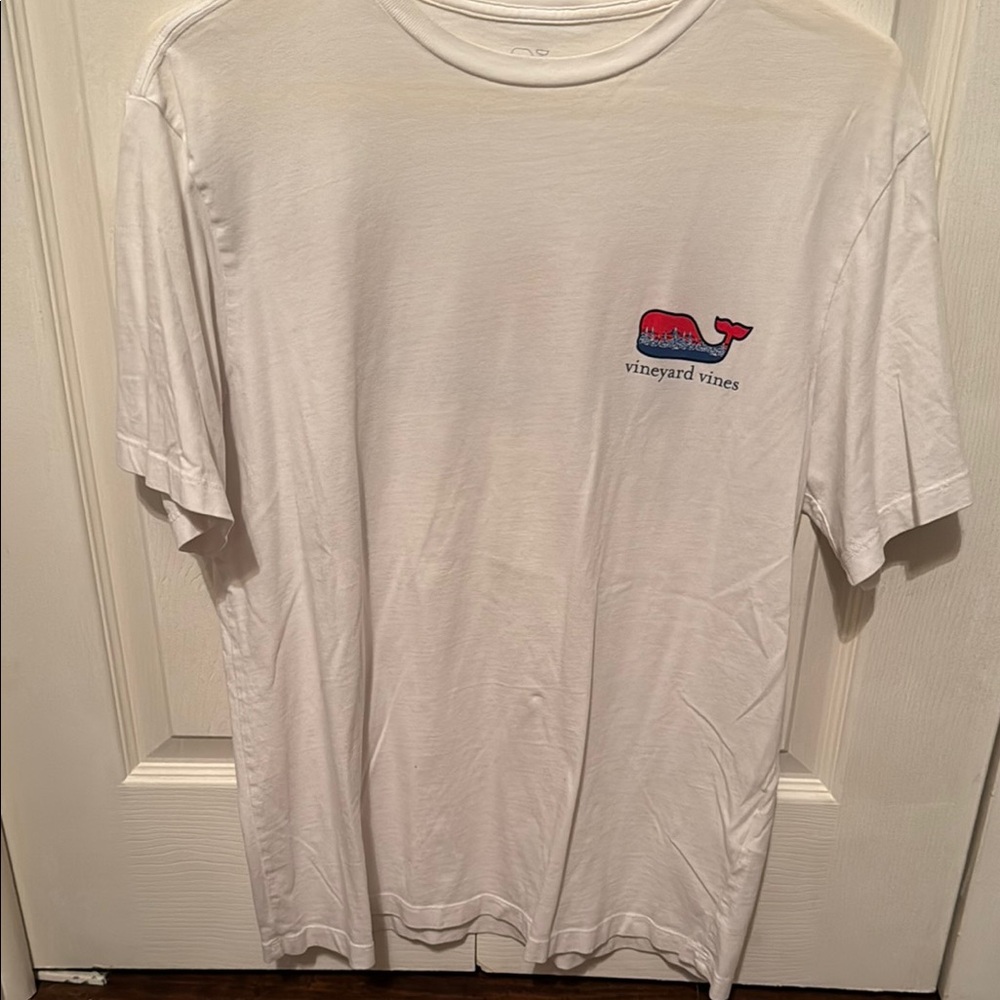 Vineyard Vines White Tee with Red Logo